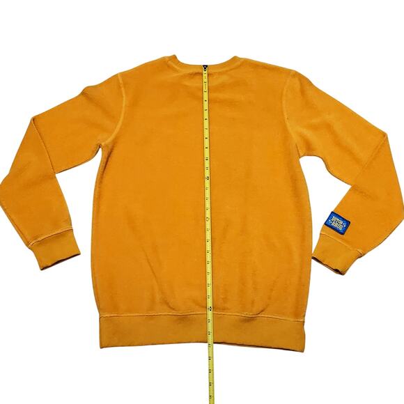 Dutch Bros Coffee Mens Sweater Mustard Yellow Sweatshirt Fleece Size S Small - Picture 6 of 8